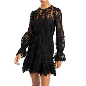 AQUA Lace Mini Dress - Size Small - NWT - Black